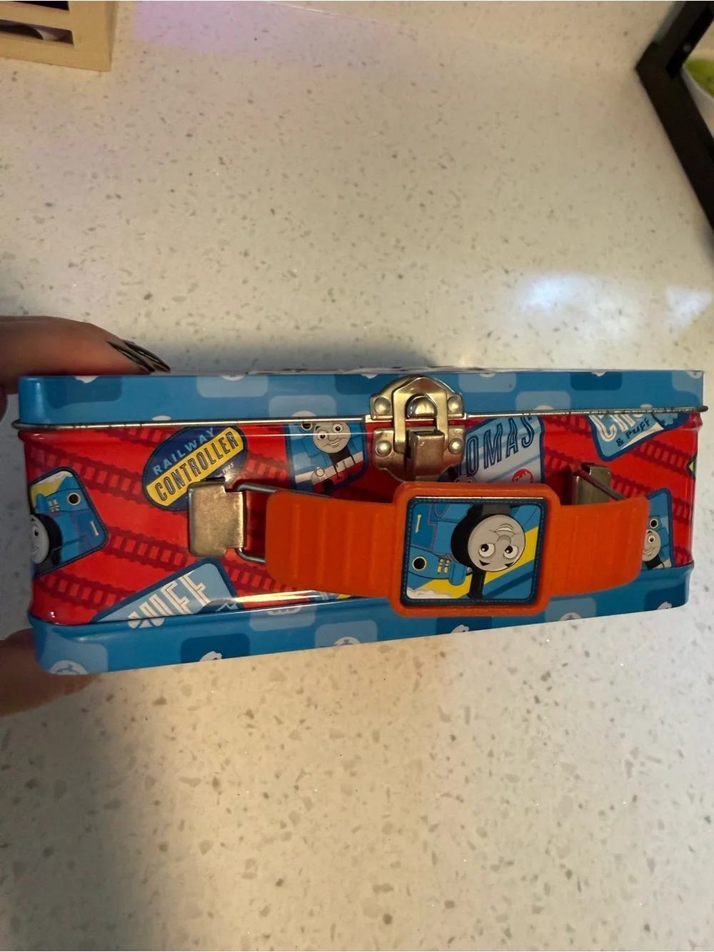 Thomas & Friends Metal Lunchbox Featuring Blue and Red Thomas